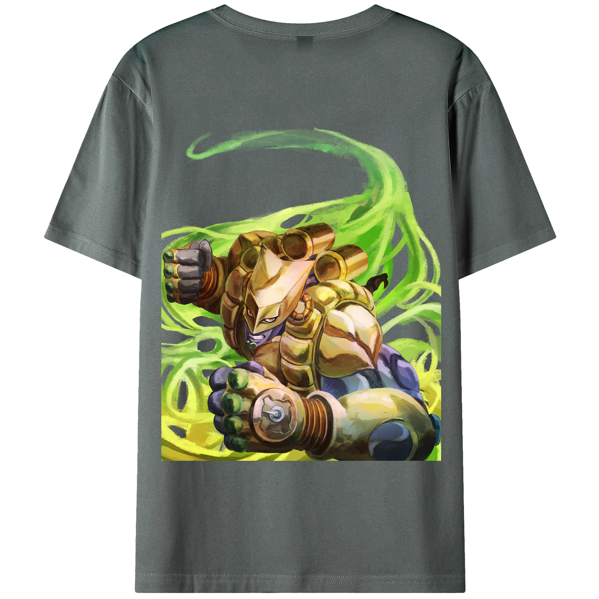 （画像用） ジョジョの奇妙な冒険 ディオ?ブランドー JoJo's Bizarre Adventure Dio Brando 綿100％ メンズ半袖Tシャツ（バックプリント） 通気性